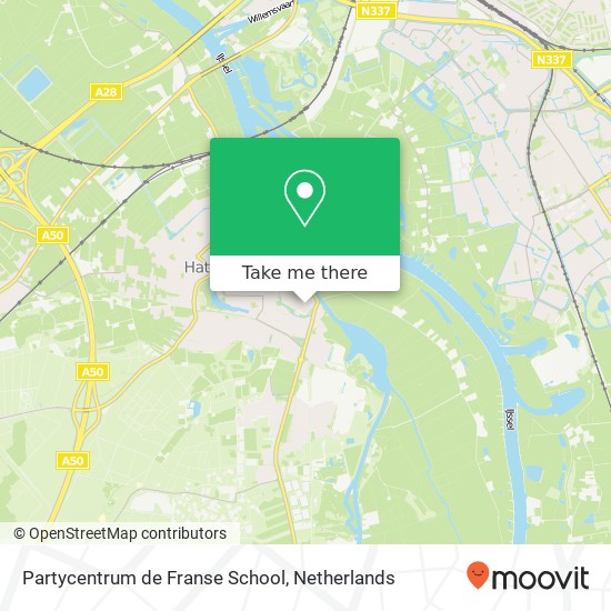 Partycentrum de Franse School map