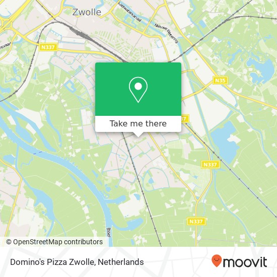 Domino's Pizza Zwolle, Patriottenlaan 8014 XR Zwolle map