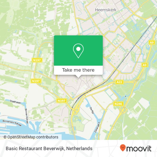 Basic Restaurant Beverwijk, Baanstraat 76 1943 CL Beverwijk map