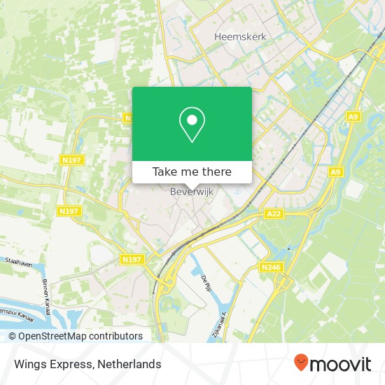 Wings Express, Alkmaarseweg 95 1947 DC Beverwijk map