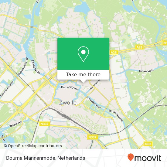 Douma Mannenmode, Thomas A. Kempisstraat 41 8021 BH Zwolle map