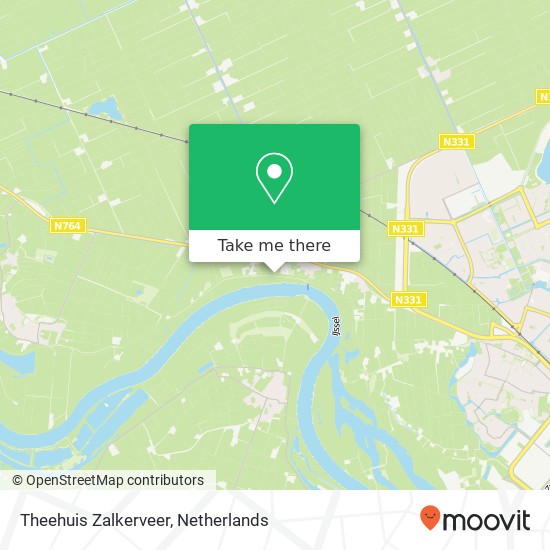 Theehuis Zalkerveer, Veecaterdijk 12A 8275 AE 's-Heerenbroek map