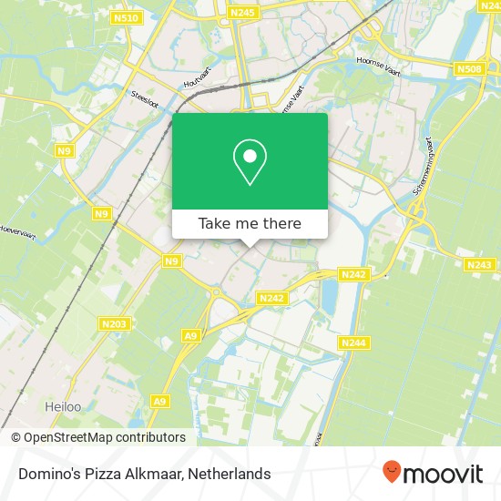 Domino's Pizza Alkmaar, Vondelstraat 61 1813 BA Alkmaar Karte