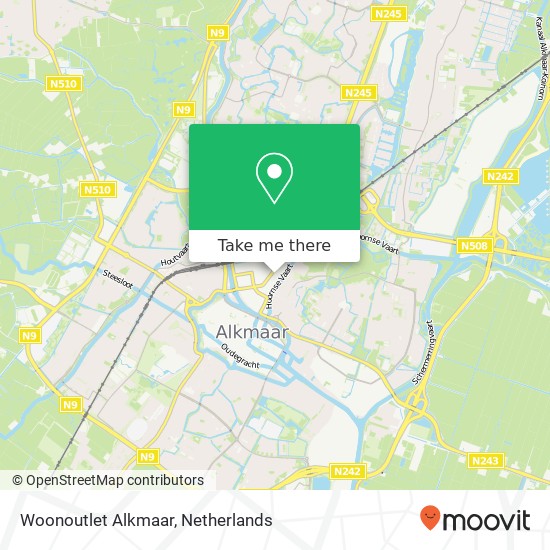 Woonoutlet Alkmaar, Koedijkerstraat 22 1823 CR Alkmaar map