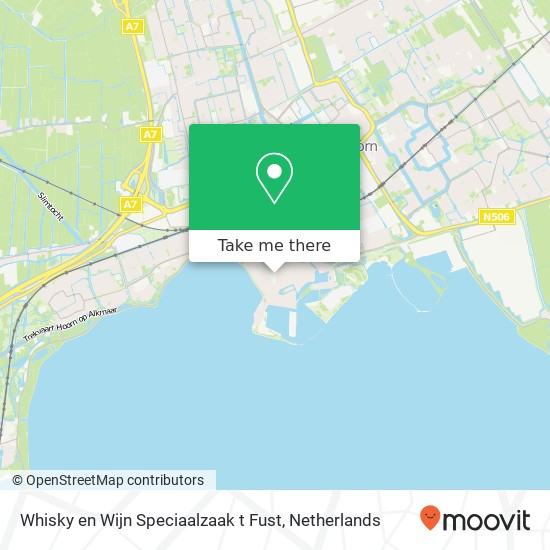 Whisky en Wijn Speciaalzaak t Fust, Kerkstraat 11 1621 CW Hoorn map