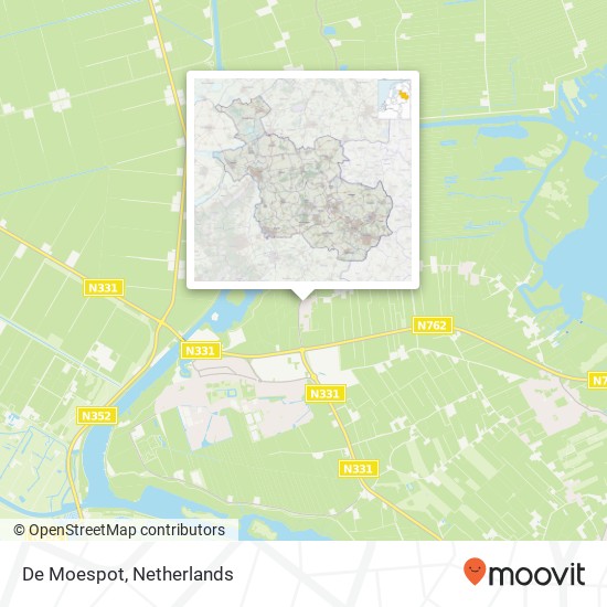 De Moespot map