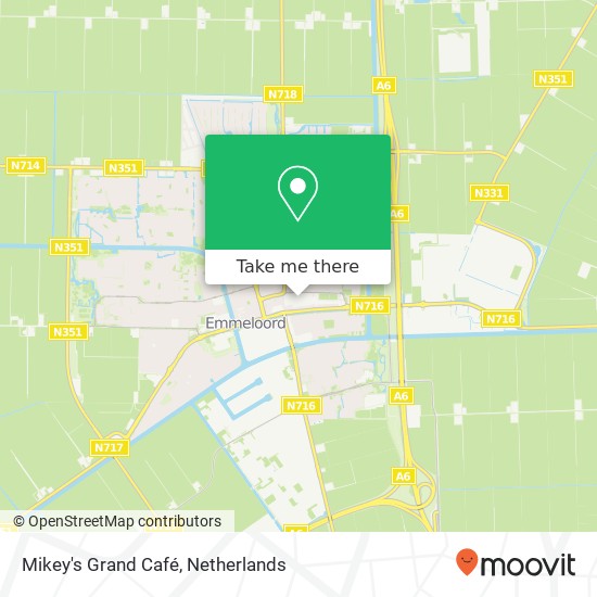 Mikey's Grand Café, Lange Nering 37B 8302 EA Emmeloord Karte