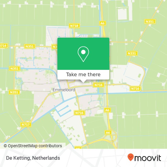 De Ketting, Lange Nering 101 8302 EZ Noordoostpolder map