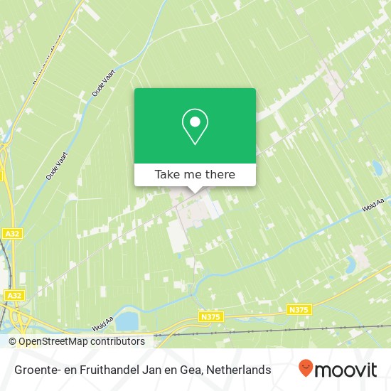 Groente- en Fruithandel Jan en Gea, Dijkhuizen 46 7961 AL Ruinerwold map