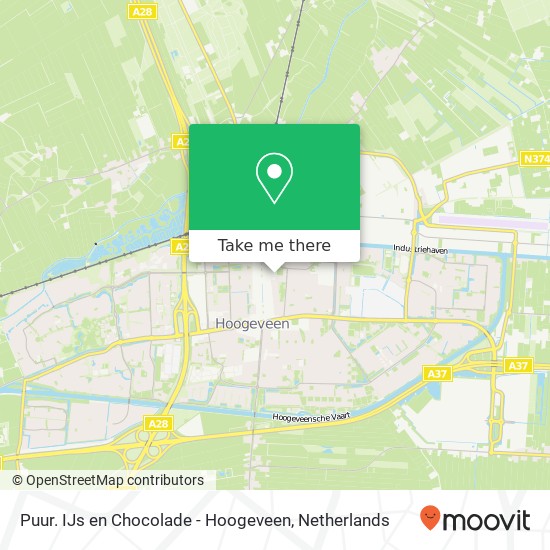 Puur. IJs en Chocolade - Hoogeveen, Van Echtenstraat 13 7902 EK Hoogeveen map