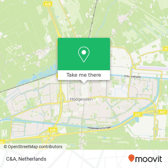 C&A, Hoofdstraat 40 7901 JT Hoogeveen map