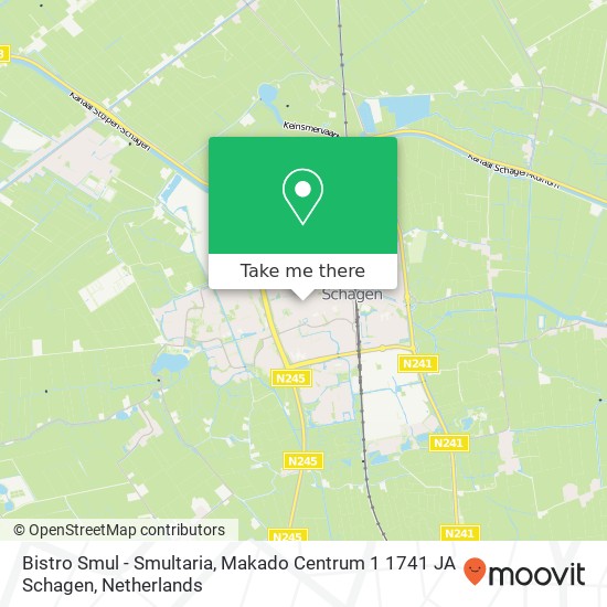 Bistro Smul - Smultaria, Makado Centrum 1 1741 JA Schagen map