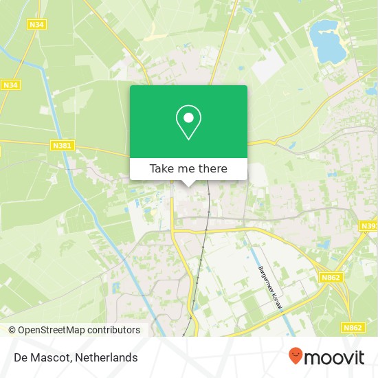 De Mascot, Hoofdstraat 7 7811 EA Emmen map