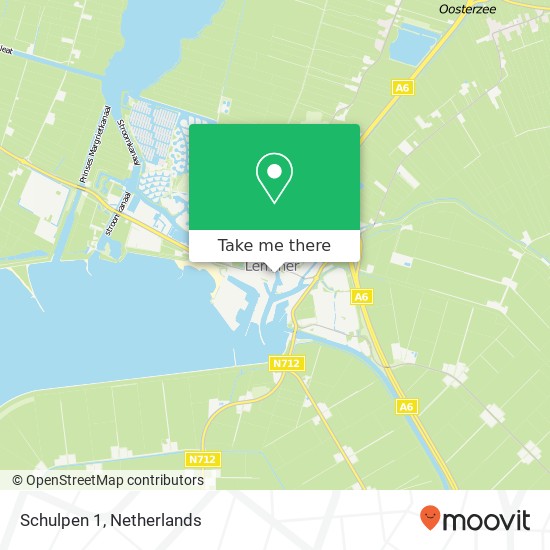 Schulpen 1, Prinsessekade 1 De Fryske Marren map