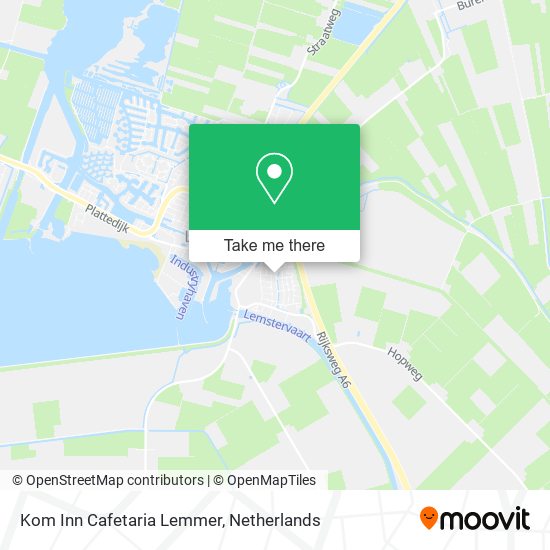 Kom Inn Cafetaria Lemmer map