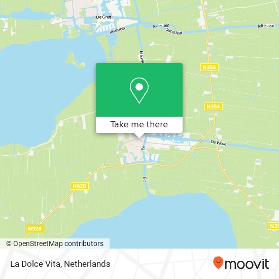 La Dolce Vita, De Dyk 1 8551 PM Súdwest-Fryslân Karte