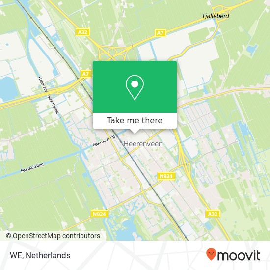 WE, Dracht 62 8442 BS Heerenveen map