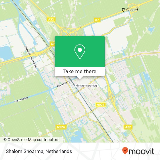 Shalom Shoarma, Gedempte Molenwijk 10 8442 BG Heerenveen Karte