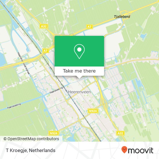 T Kroegje, Heideburen 39 8441 GM Heerenveen map