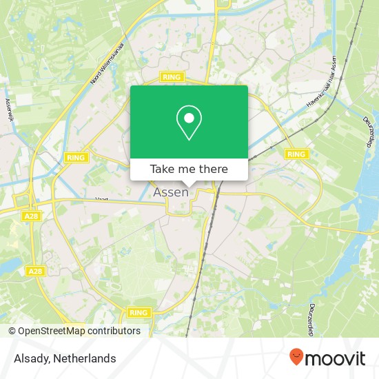 Alsady, Rolderstraat 22 9401 AS Assen map