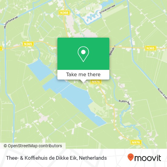 Thee- & Koffiehuis de Dikke Eik, Dikke Eikweg 2 9541 TE Vlagtwedde map