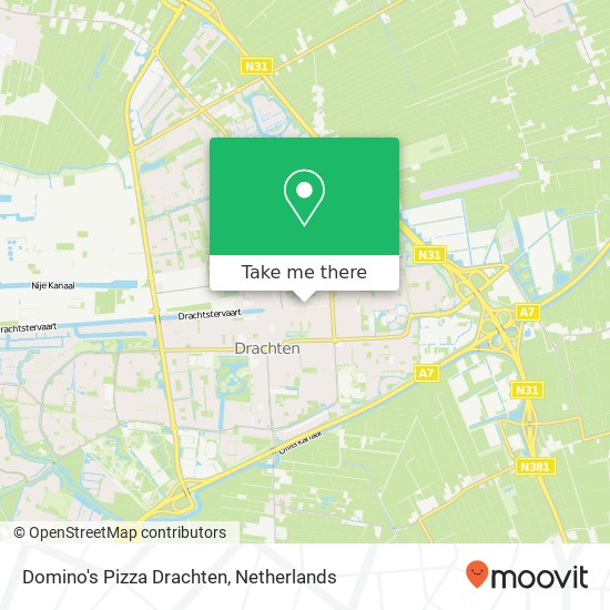 Domino's Pizza Drachten, Noordkade 56 9203 CE Drachten Karte