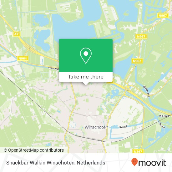 Snackbar Walkin Winschoten, Jachtlaan 13 9675 JA Winschoten map