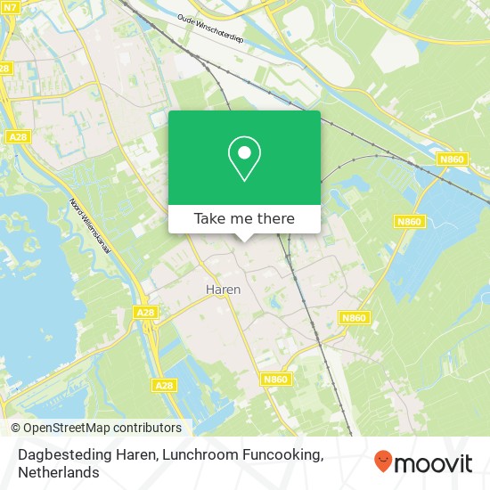 Dagbesteding Haren, Lunchroom Funcooking, Kromme Elleboog 5 9751 RA Haren map