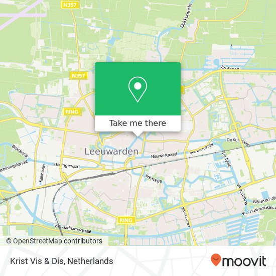 Krist Vis & Dis, Tuinen 2A 8911 KD Leeuwarden map