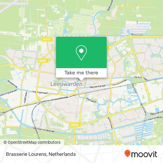 Brasserie Lourens, Tweebaksmarkt 27 8911 KW Leeuwarden map