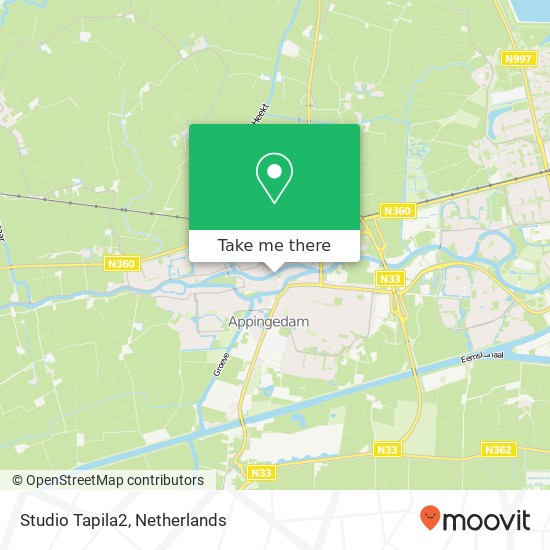 Studio Tapila2, Dijkstraat 77 9901 AP Appingedam map