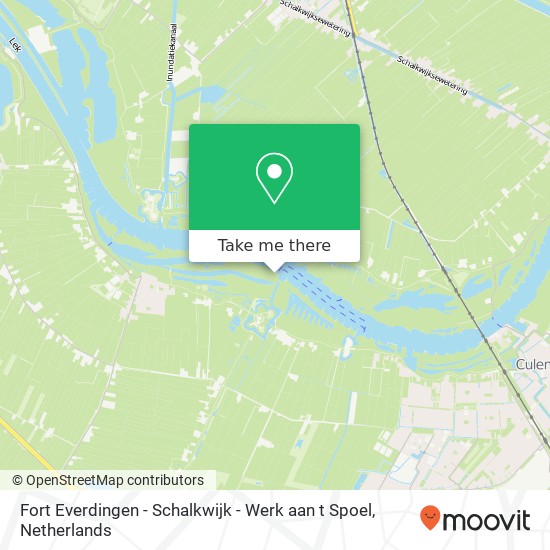 Fort Everdingen - Schalkwijk - Werk aan t Spoel map