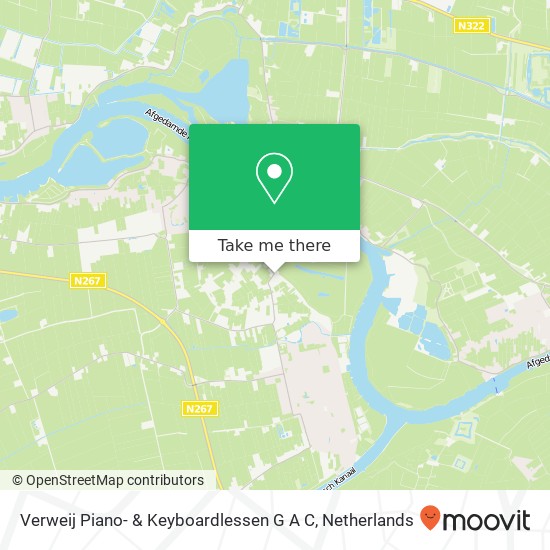 Verweij Piano- & Keyboardlessen G A C, Maasdijk 207 map