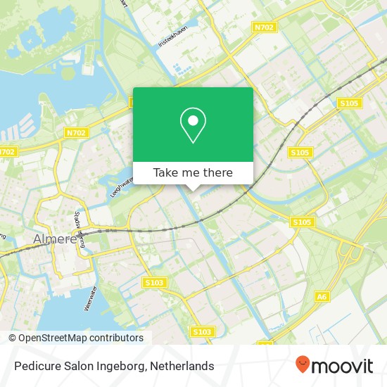 Pedicure Salon Ingeborg, Pieter de Hooghstraat 36 map