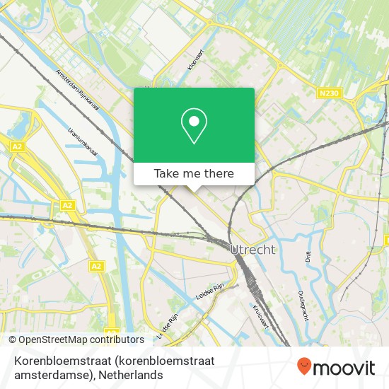 Korenbloemstraat (korenbloemstraat amsterdamse), 3551 CW Utrecht map