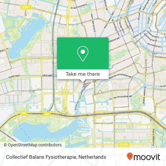 Collectief Balans Fysiotherapie, Rietwijkerstraat 8 map