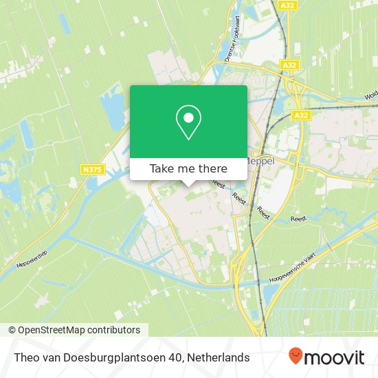 Theo van Doesburgplantsoen 40, 7944 LK Meppel map