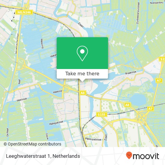 Leeghwaterstraat 1, 1541 LS Koog aan de Zaan map