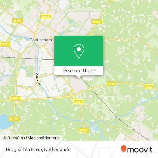 Drogist ten Have, Zonnebloemstraat map