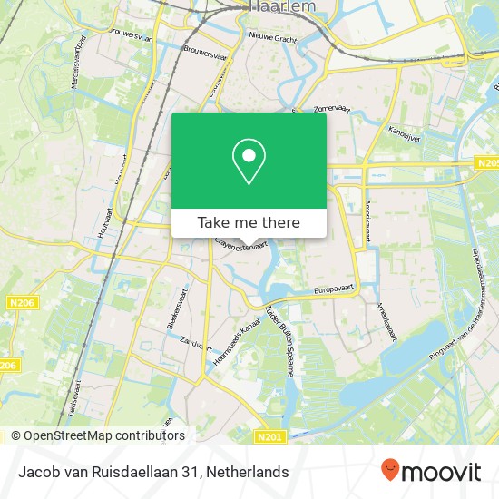 Jacob van Ruisdaellaan 31, 2102 AM Heemstede map