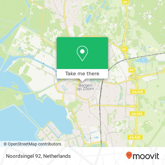 Noordsingel 92, 4611 SJ Bergen op Zoom map