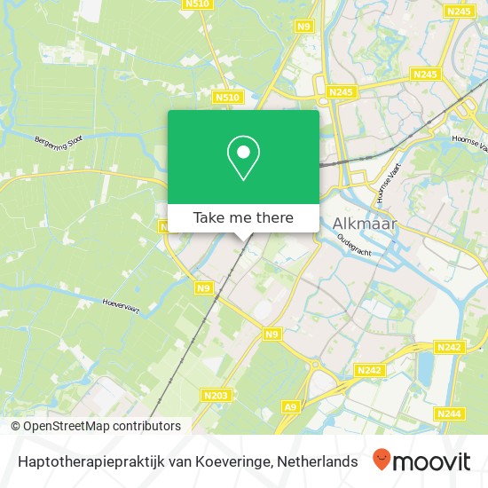Haptotherapiepraktijk van Koeveringe, Tethart Haagstraat 7 map