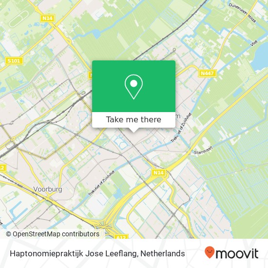 Haptonomiepraktijk Jose Leeflang, Opwijckstraat 7A map