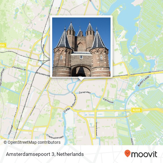 Amsterdamsepoort 3, 2011 BZ Haarlem map