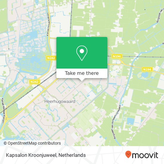 Kapsalon Kroonjuweel, Middenweg 203 map