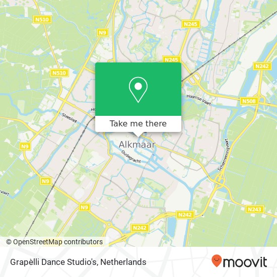 Grapèlli Dance Studio's, Pieterstraat 4 map