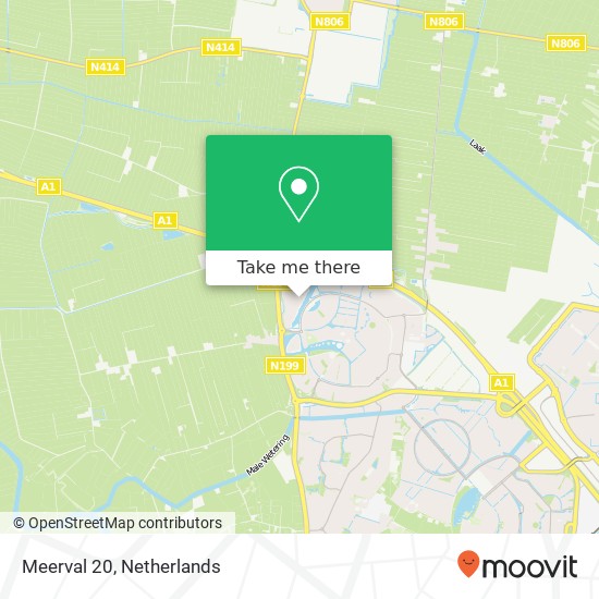Meerval 20, 3824 JN Amersfoort map