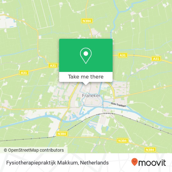 Fysiotherapiepraktijk Makkum, Jan Rodenhuisplein 3 map