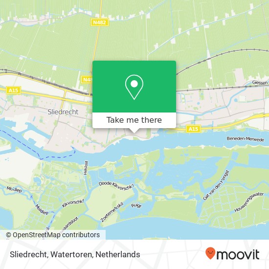 Sliedrecht, Watertoren map