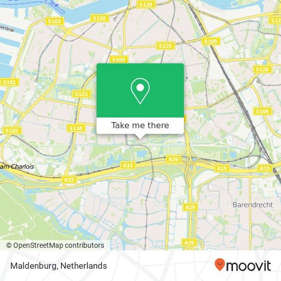 Maldenburg, 3085 KS Rotterdam Karte
